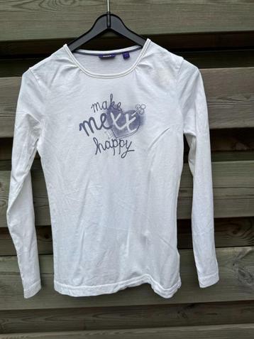 Mexx mt 134-140 shirt - longsleeve Make Mexx happy ecru zgan beschikbaar voor biedingen