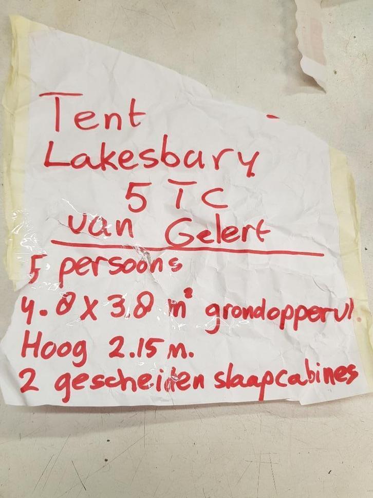 tent van  Gelert  ( Lakesbury)  5 persoons, Caravans en Kamperen, Tenten, tot en met 5, Gebruikt, Ophalen