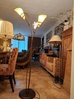 Grote vloerlamp 3 lichtpunten met glazen kelken, Ophalen, Gebruikt, Romantisch, Glas