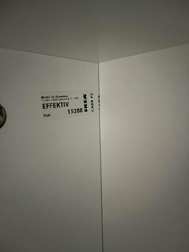 IKEA Effektiv Kast - Hoogglans Wit - Gedemonteerd, Huis en Inrichting, Kasten | Boekenkasten, Zo goed als nieuw, 50 tot 100 cm