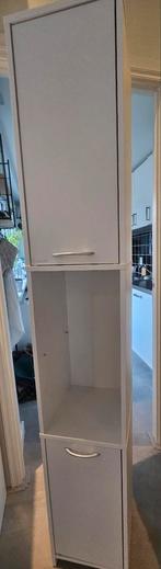 Witte badkamerkast, Huis en Inrichting, Badkamer | Badkamermeubels, Ophalen, (Half)hoge kast, Minder dan 50 cm, 150 tot 200 cm