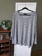 Gina Benotti Top – Grijs met zilveren details – Maat 48/50, Maat 46/48 (XL) of groter, Ophalen of Verzenden, Lange mouw, Gedragen