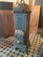 ANTIEKE GIETIJZEREN OUDE POTKACHEL HOUTKACHEL MERK ORANIER, Ophalen of Verzenden