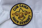Scouting CUB camp Hahn Germany oude badge nieuw, Nieuw, Ophalen of Verzenden, Embleem, Speld of Insigne