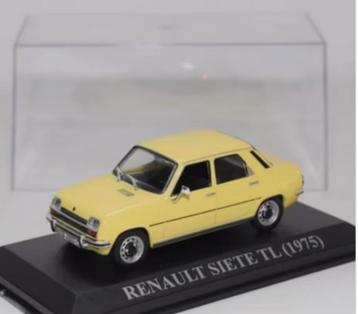 RENAULT SIETE TL 1975 R5 + koffer licht geel schaal 1/43 IXO beschikbaar voor biedingen