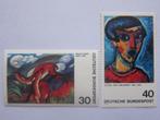 2 postzegels Duitsland, Nr. 687 en 688, 1974 Expressionisten, BRD, Verzenden, Postfris
