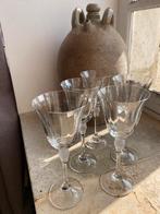 Brocante, antieke, vintage hoge wijnglazen, Ophalen of Verzenden