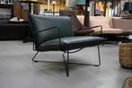 Luxe fauteuil EARL Jess Design metaal & leer Luxor Navy Blue