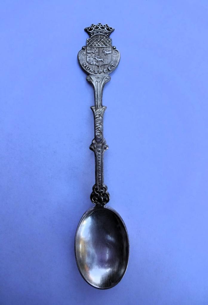 1 Verzilverd Thee Lepeltje Wapen van Nunspeet, Antiek en Kunst, Antiek | Bestek, Verzenden