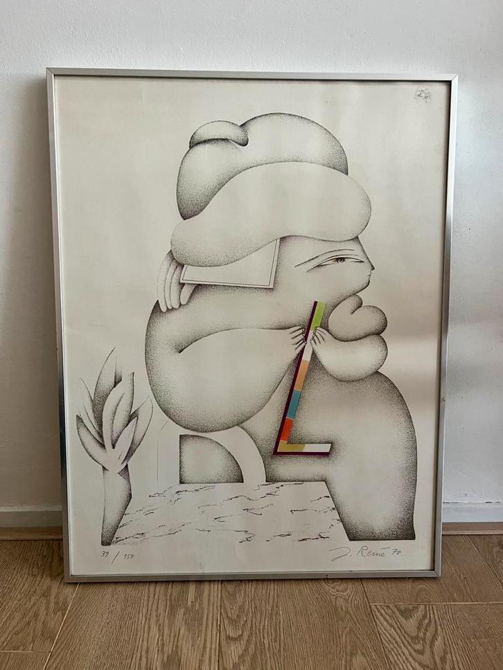 Jorg Reme - Jorge Remé, litho 1978, Antiek en Kunst, Kunst | Schilderijen | Abstract, Ophalen of Verzenden