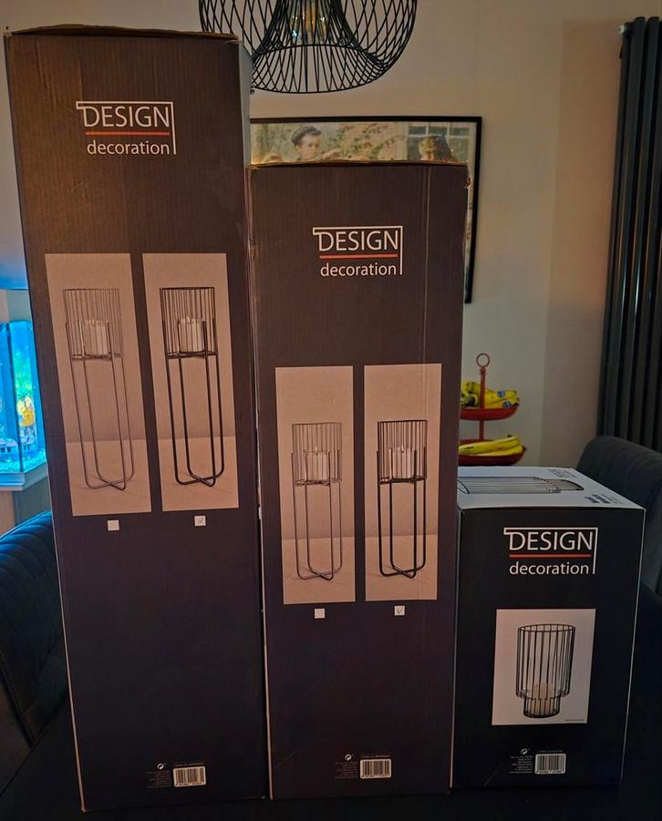 Windlicht 3 stuks vraagprijs is bodemprijs, Huis en Inrichting, Woonaccessoires | Kandelaars en Kaarsen, Nieuw, Kandelaar, Minder dan 25 cm