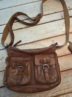 Spikes & sparrow tas cognac leer, Ophalen of Verzenden, Gebruikt, Bruin, Leer
