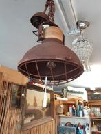 Industriële Hanglamp Metaal/Hout, Gebruikt, Ophalen of Verzenden, Minder dan 50 cm, Metaal