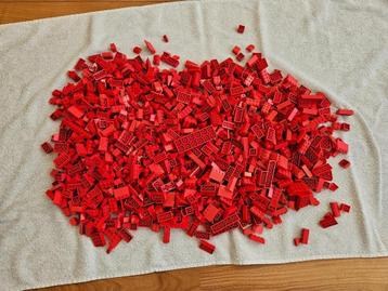 Partij Rode Lego stenen - Diverse uitvoeringen beschikbaar voor biedingen