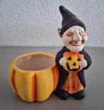 Halloween heks met bloempotje, Hobby en Vrije tijd, Feestartikelen, Ophalen, Zo goed als nieuw, Overige typen, Halloween of Griezel