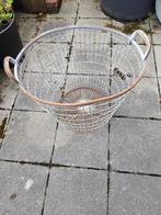 Vintage draadmand metalen mand. Voor houtblokken o.i.d., Ophalen, Overige materialen, Gebruikt, Mand