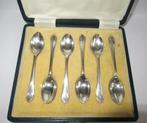 Set van zes sterling zilver koffielepels in etui, Birmingham, Ophalen of Verzenden, Zilver