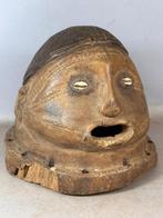 250942 Zeldzaam antiek Afrikaans Tabwa helm masker uit Congo, Antiek en Kunst, Kunst | Niet-Westerse kunst, Ophalen of Verzenden