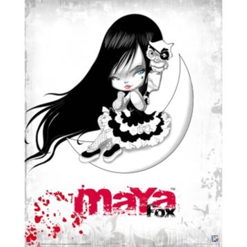 Maya Fox - moon poster bij Stichting Superwens! 