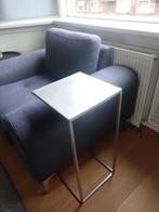 Bijzetttafel / laptoptafel - zilver, Ophalen, Minder dan 55 cm, Gebruikt, Metaal of Aluminium