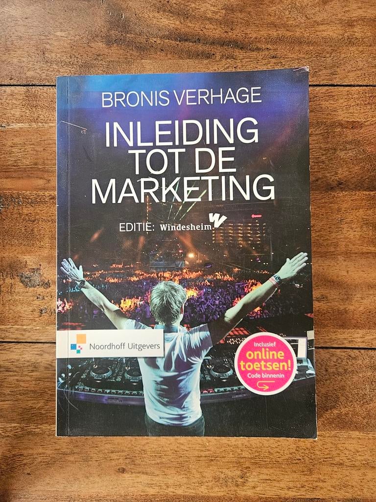Inleiding tot de Marketing - Bronis Verhage, Ophalen, Zo goed als nieuw, Economie en Marketing, Bronis Verhage