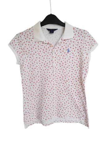 Prachtig RALPH LAUREN bloemen polo shirt mt L/12-14/152. beschikbaar voor biedingen