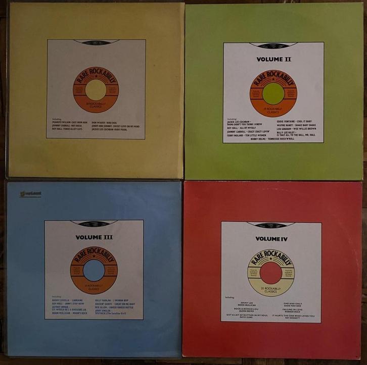 Serie Rare ROCKABILLY Vol. 1 t/m 4 UK-Persingen, Cd's en Dvd's, Vinyl | Country en Western, Zo goed als nieuw, 12 inch, Ophalen of Verzenden