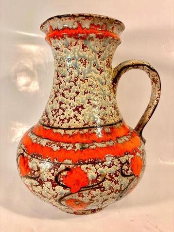 Oranje West Germany vaas H30cm beschikbaar voor biedingen