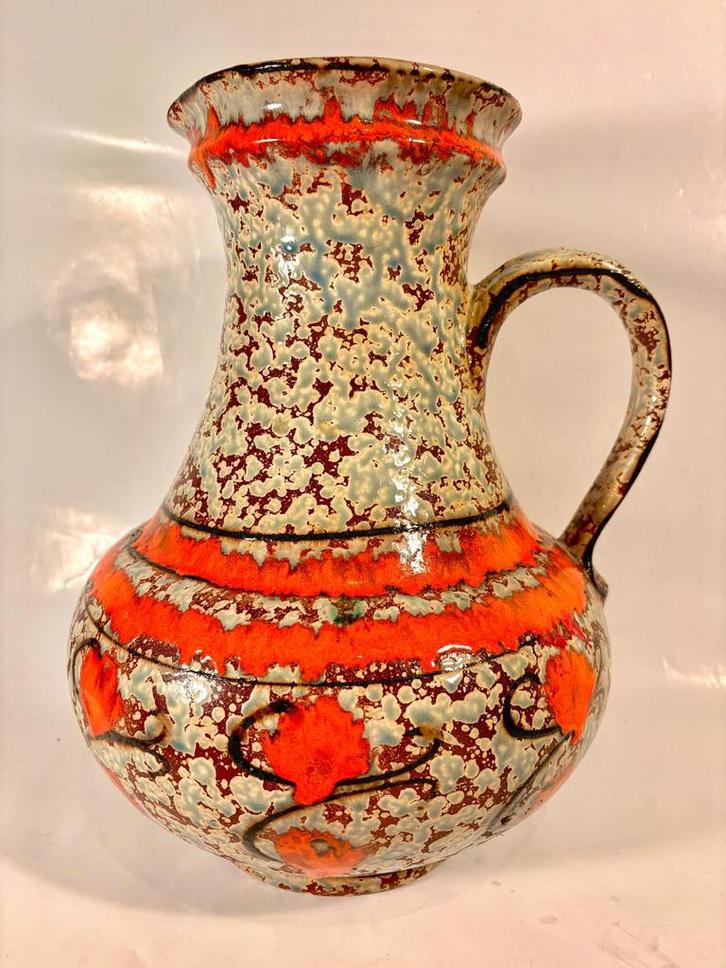 Oranje West Germany vaas H30cm, Antiek en Kunst, Antiek | Vazen, Ophalen