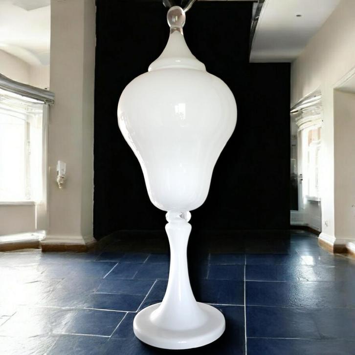 Enorm ( 105 cm hoog!) opaline glas object pot met deksel, Huis en Inrichting, Woonaccessoires | Overige, Zo goed als nieuw, Ophalen