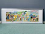 Kleurig schilderij 44,5 x 120 cm met lijst | muur | wand, Ophalen, Gebruikt