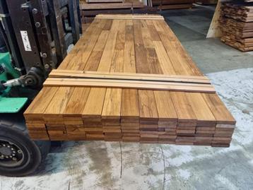 88 Hardhouten planken - geschaafd 2.0x9.0 cm - nr: HP354 beschikbaar voor biedingen