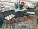 Franse Bistro Set - Inklapbaar, Tuin en Terras, Tuinstoelen, Ophalen, Gebruikt, Hout, Inklapbaar