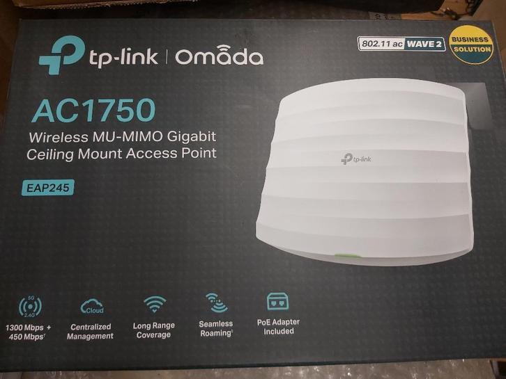 TP-Link EAP245 AC1750 WiFi Access Point, Computers en Software, Accesspoints, Zo goed als nieuw, Ophalen of Verzenden