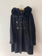 Elegante woolBurberry Duffel Jas, Zwart, Maat 42/44 (L), Ophalen of Verzenden, Zo goed als nieuw