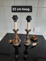 2 lampen voetjes brons, Huis en Inrichting, Lampen | Tafellampen, Minder dan 50 cm, Ophalen of Verzenden