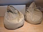 2 Grote Zitzakken - Lever/Taupe Kleur, Ophalen, Zo goed als nieuw, Beige, Zitzak