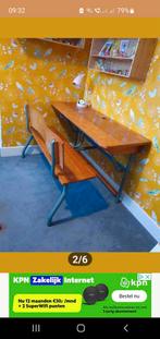 Vintage schoolbankje, Kinderen en Baby's, Kinderkamer | Tafels en Stoelen, Ophalen, Gebruikt, Tafel(s) en Stoel(en)