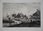 Amédée Besnus ets "Village de Tremereuc-Bretagne", droogstem, Antiek en Kunst, Kunst | Etsen en Gravures, Ophalen