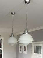 Art Deco hanglampen set, Huis en Inrichting, Lampen | Hanglampen, Ophalen, Glas, Art Deco, 50 tot 75 cm