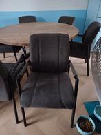 Grijze Eetkamerstoelen - Set van 6, Huis en Inrichting, Stoelen, Ophalen, Zo goed als nieuw, Metaal, Vijf, Zes of meer stoelen