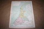 Antieke kaart - Noord- en Zuid-Holland & Utrecht - ca 1880!!, Boeken, Atlassen en Landkaarten, Gelezen, Ophalen of Verzenden