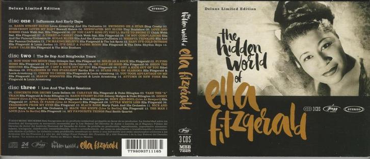 Ella Fitzgerald - Hidden World Of=3cd Deluxe Limited = 9,99, Cd's en Dvd's, Cd's | Jazz en Blues, Zo goed als nieuw, Jazz, 1980 tot heden