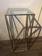 Pilaar zilverkleurig met glasplaat 100x40x40, Ophalen, Zo goed als nieuw