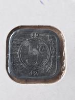 Zinken Stuiver 1942 - Duitse Bezetting, Postzegels en Munten, Munten | Nederland, Ophalen of Verzenden, Koningin Wilhelmina