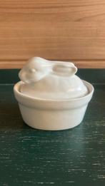 Paas haas deksel schaaltje, paaseitjes, wit/ovaal, Ophalen of Verzenden, Zo goed als nieuw