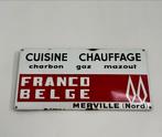 Vintage Franco Belge Emaille Reclamebord - Benzinepomp?, Antiek en Kunst, Ophalen