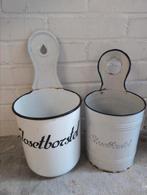 Wit Emaille closet borstel bakken, Ophalen of Verzenden