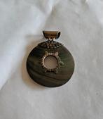 Moderne Zilver en parelmoer hanger, Verzenden, Zilver, Hanger