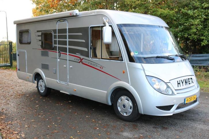Hymer Exsis 562 Silverline lengtebedden+Hefbed 4 persoons, Caravans en Kamperen, Campers, Bedrijf, tot en met 4, Integraal, Hymer